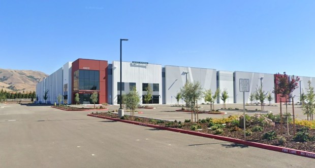 Tesla-leased industrial building at 49000 Milmont Drive in Fremont, as seen in October 2025.(Google Maps)