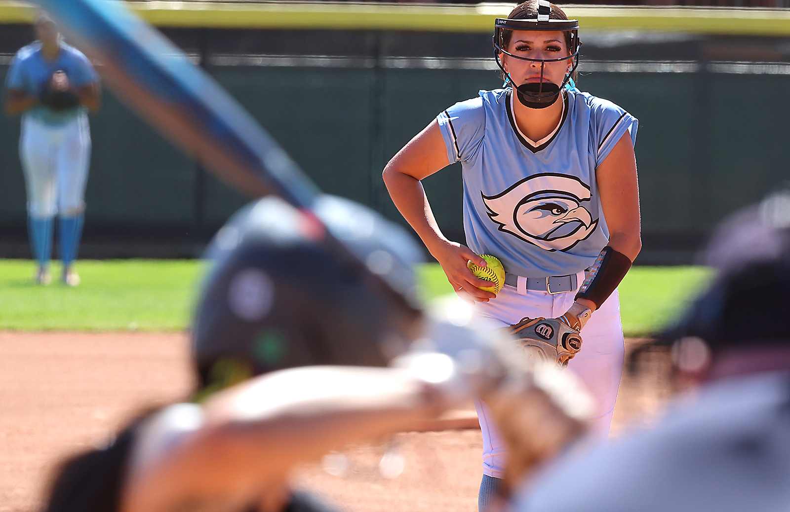 Cabrillo College pitcher Danielle Keller faces a San Jose City...