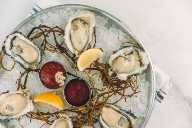 Bluewater Grill's oysters on the halfshell. (Bluewater Grill)
