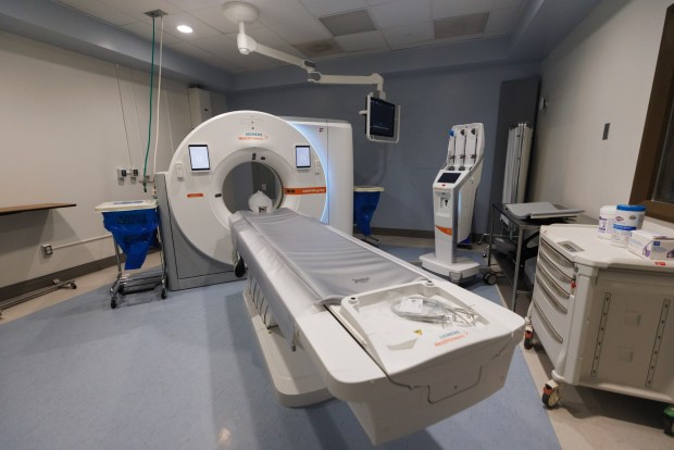 A 64-slice CT scanner at UCSD East Campus Medical Center, formerly Alvarado Medical Center, on Friday, April, 3 2026. (Kristian Carreon / The San Diego Union-Tribune)