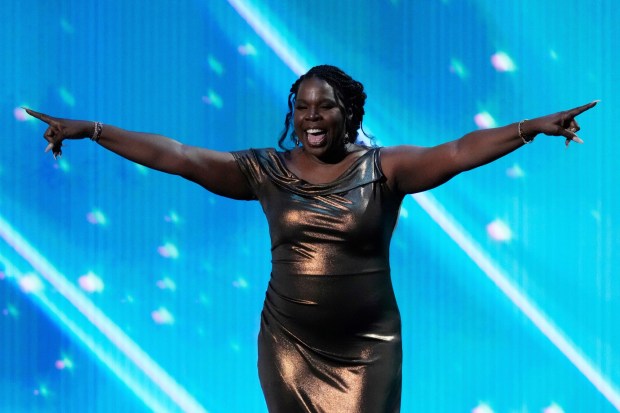 Leslie Jones walks on stage at the ESPY Awards at the Dolby Theatre in Los Angeles, Wednesday, July 16, 2025. She'll perform in San Diego on May 1 and 2. (AP Photo/Mark J. Terrill)
