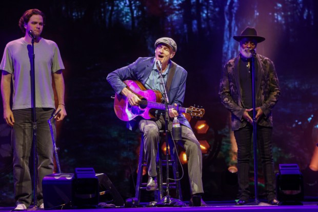 James Taylor will perform at the Rady Shell in downtown San Diego on Tuesday. (Photo by Sandy Huffaker for The San Diego Union-Tribune)