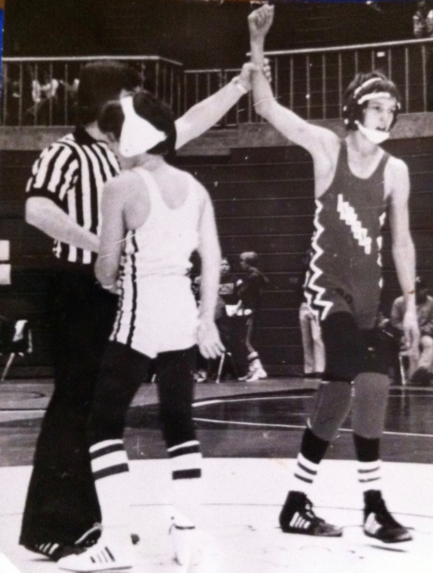 Steve Poltz was on the wrestling team at Palm Springs High School, from which he graduated in 1978. His time on the team inspired the title song on his 2012 album, "98 Pounder." (Courtesy Steve Poltz)