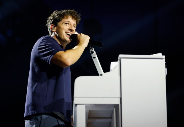 Charlie Puth opened his "Whatever's Clever!" world tour at Viejas Arena on the campus of San Diego State University on Wednesday. (K.C. Alfred / The San Diego Union-Tribune)
