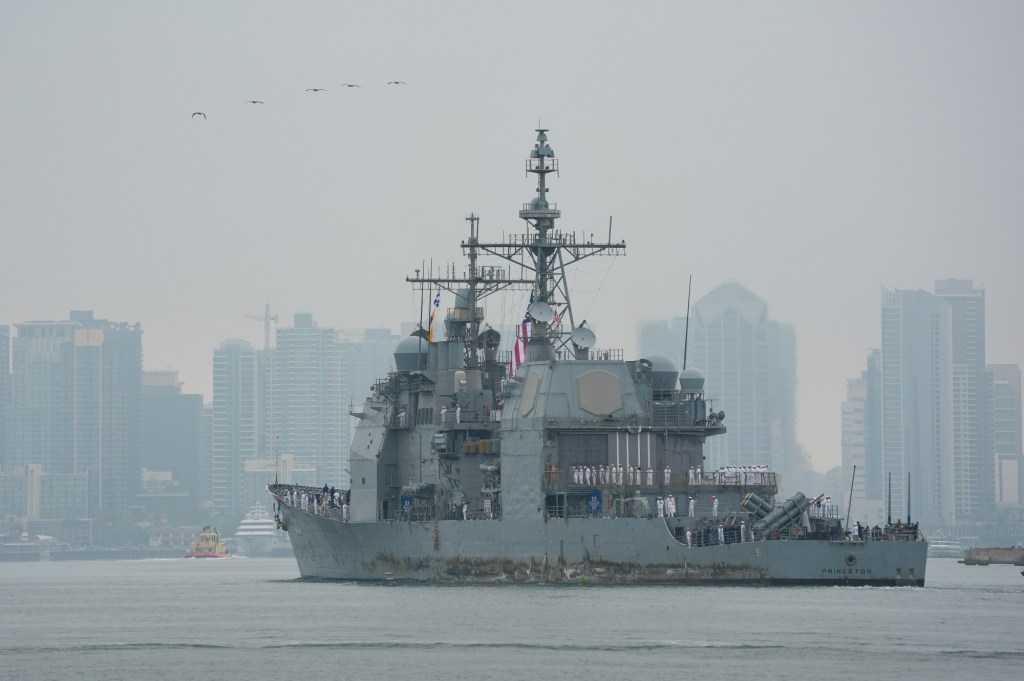 San Diego-based cruiser USS Princeton suffered electrical fires that forced it to return home – San Diego Union-Tribune