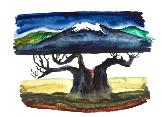 A painting by James Hubbell is part of the "Brothers in Arts: James Hubbell and Bert Hubbell" exhibtion at Oceanside Museum of Art. (Ilan Lael Foundation)