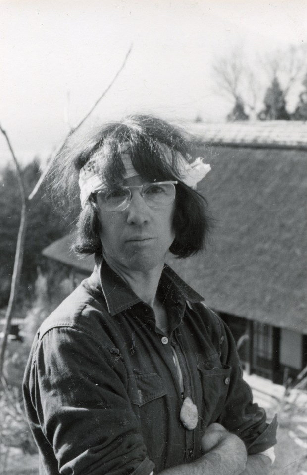 Bert Hubbell standing in front of his home in Japan, circa 1971. (Hiroko Onodera Hubbell)
