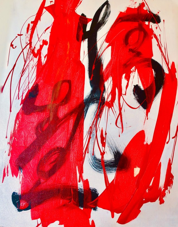 "Passion for Life" (acrylic on canvas) by Shizuko Greenblatt is part of the "Uplift the Human Spirit" exhibit at the Japanese Friendship Garden & Museum in Balboa Park. (Shizuko Greenblatt)