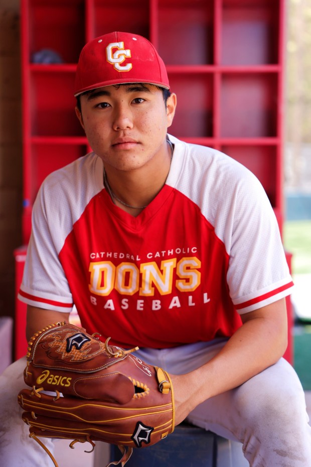 San Diego, CA - April 8: Cathedral Catholic baseball player Shoei Darvish on April 8, 2026 in San Diego, CA. (K.C. Alfred / The San Diego Union-Tribune)