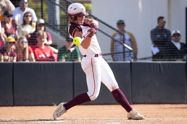 Point Loma High School's Avery MacPherson (10) during last year's CIF San Diego Division 2 softball championship game between Point Loma and West Hills High School. (Xavier Hernandez for the UT)
