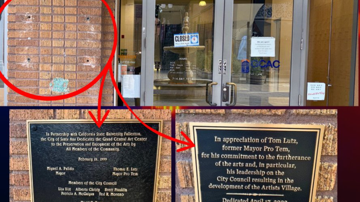 Two historical plaques stolen from Santa Ana arts center – NBC Los Angeles