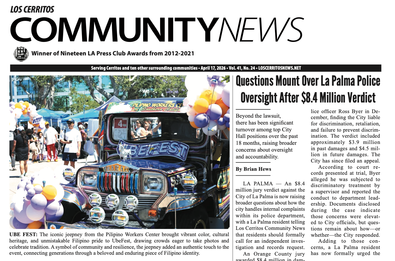 April 17, 2026 Los Cerritos Community News Digital Edition - Los Cerritos Community News