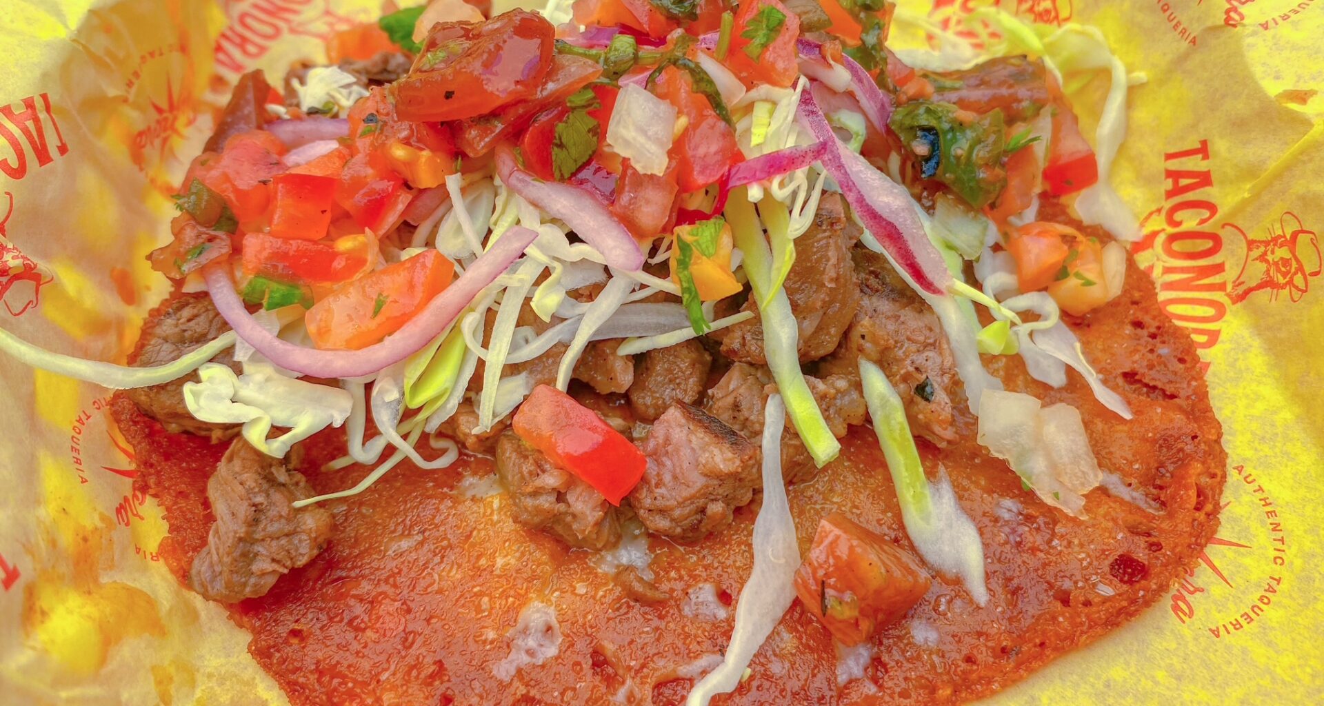 Sonora-style tacos with grilled steak in Pacific Beach at Taconora