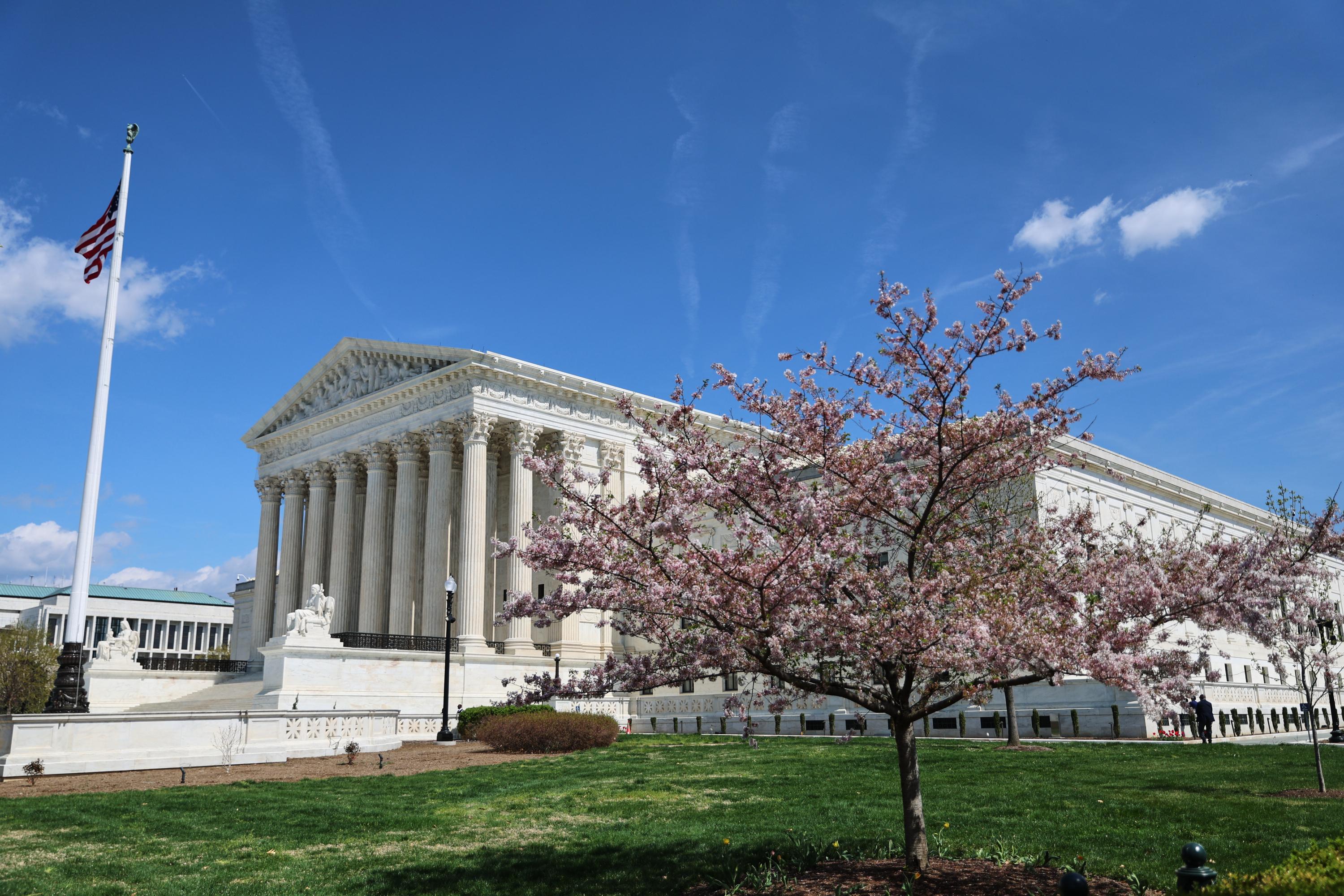 The U.S. Supreme Court is seen in Washington, Wednesday, April...