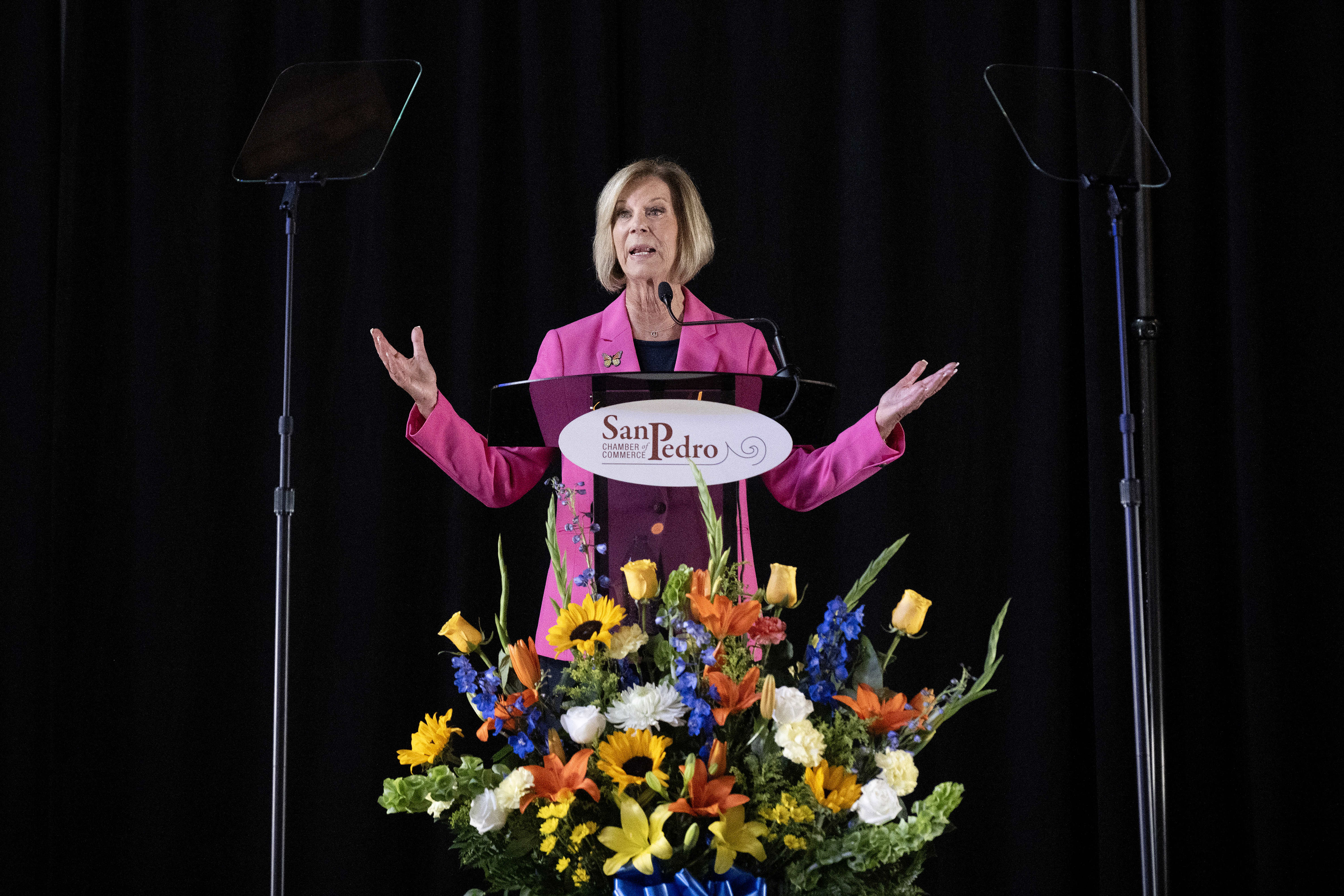 Janice Hahn speaks during the 2026 State of the County...