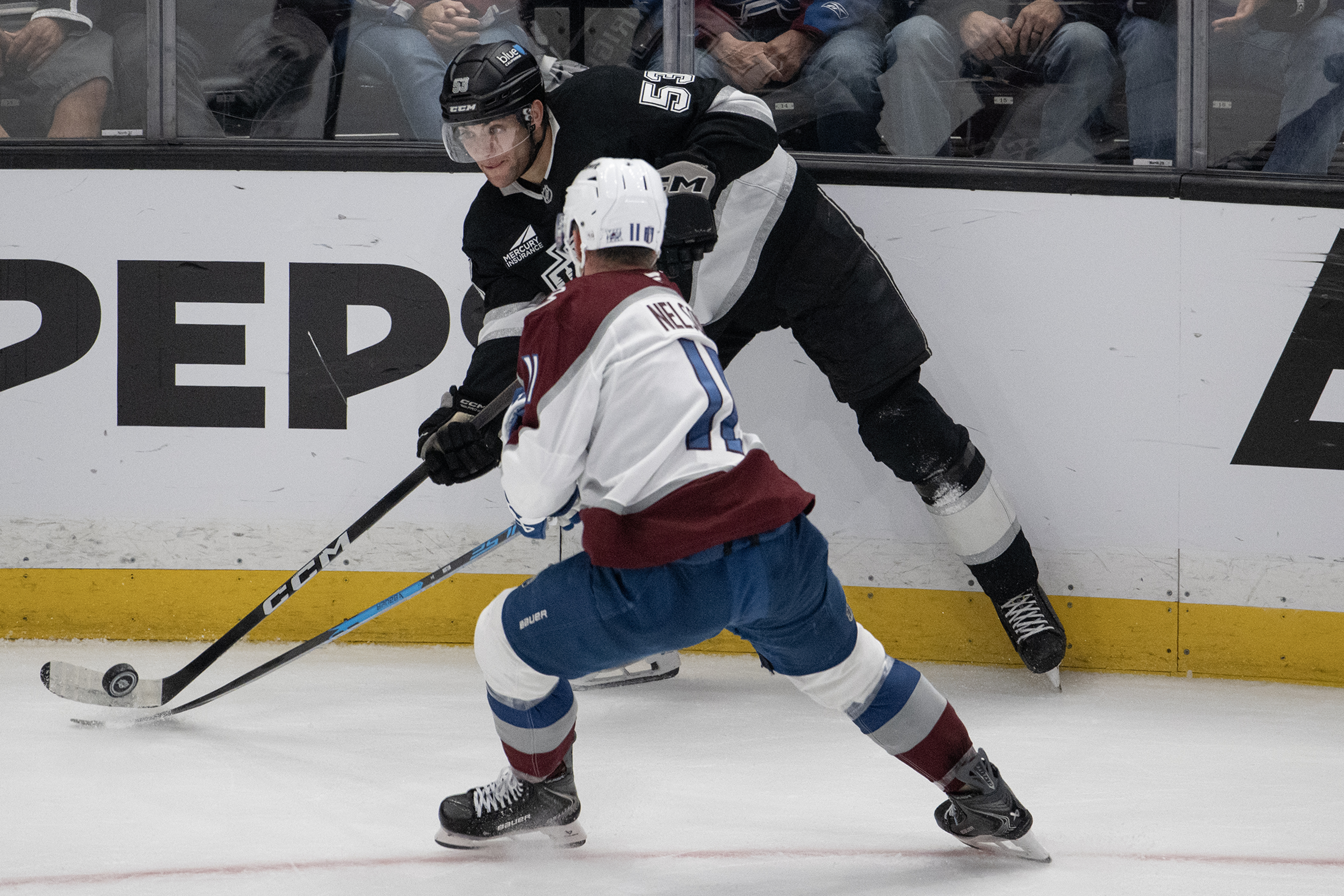 Right wing Jared Wright (53) of the Los Angeles Kings...