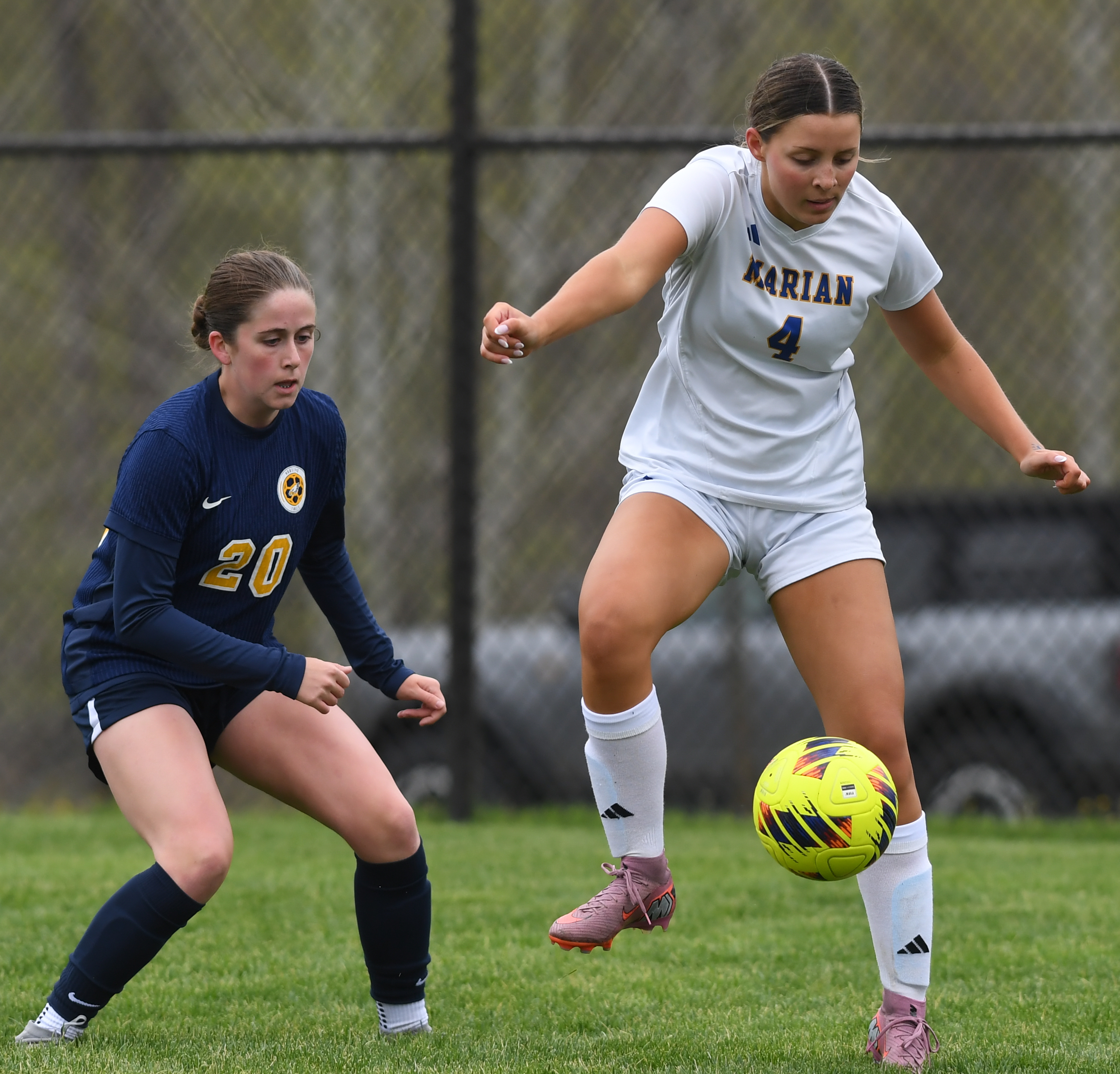 The Bloomfield Hills Marian Mustangs defeated the Hartland Eagles 3-2...
