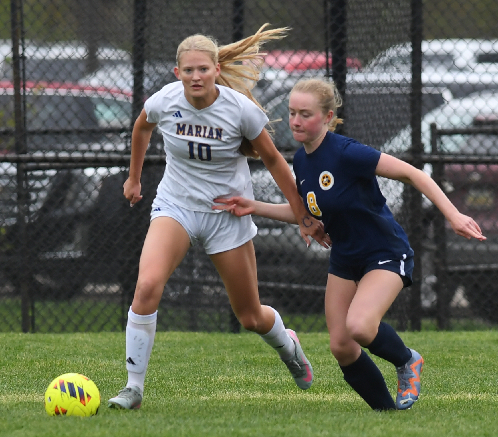 The Bloomfield Hills Marian Mustangs defeated the Hartland Eagles 3-2...
