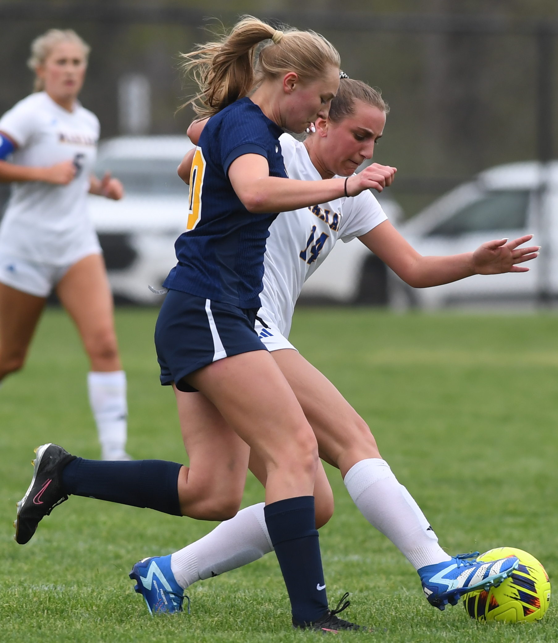 The Bloomfield Hills Marian Mustangs defeated the Hartland Eagles 3-2...