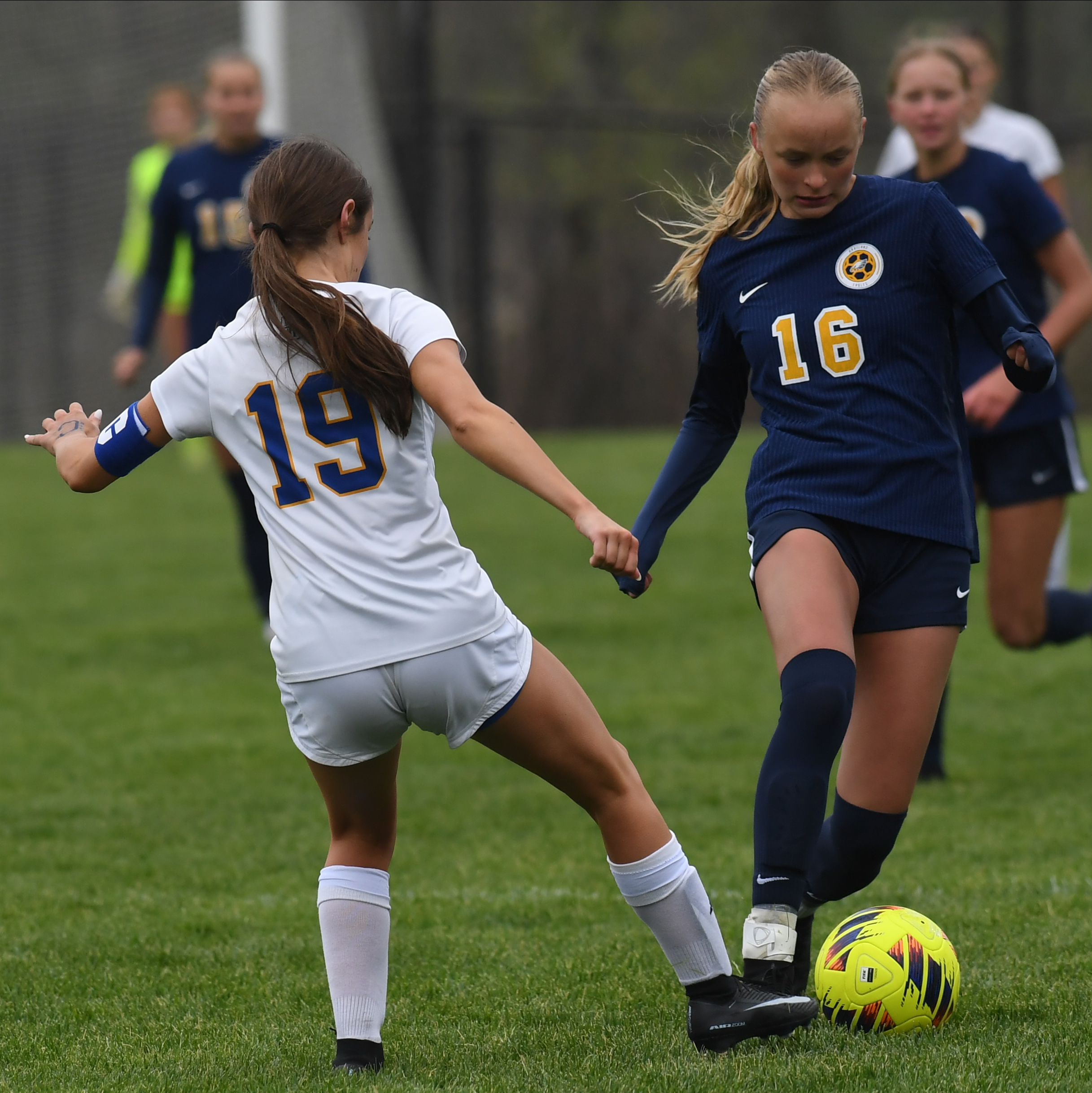 The Bloomfield Hills Marian Mustangs defeated the Hartland Eagles 3-2...