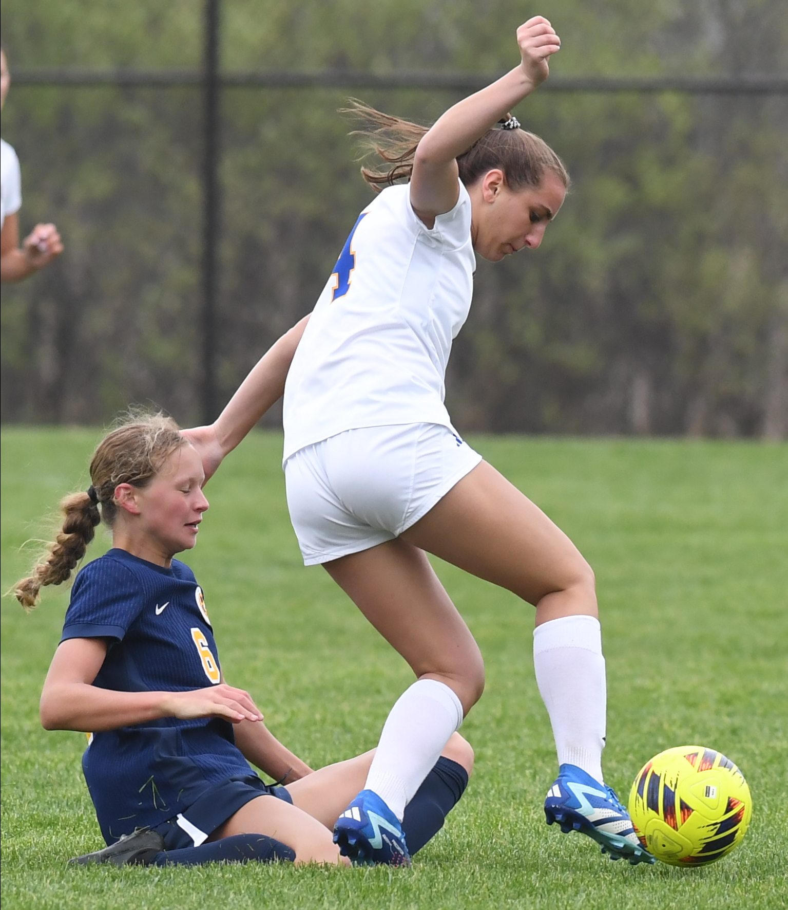 The Bloomfield Hills Marian Mustangs defeated the Hartland Eagles 3-2...