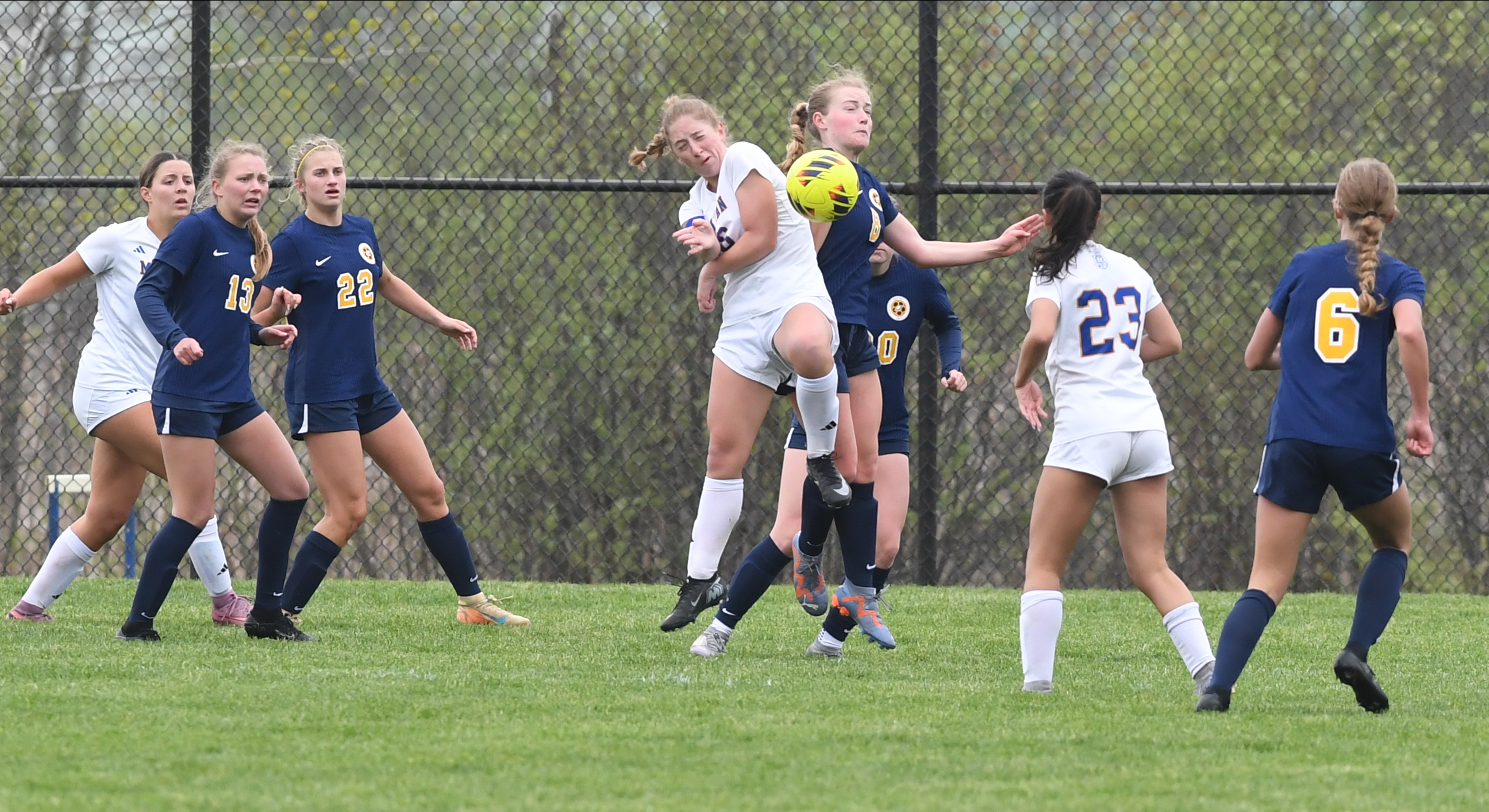 The Bloomfield Hills Marian Mustangs defeated the Hartland Eagles 3-2...