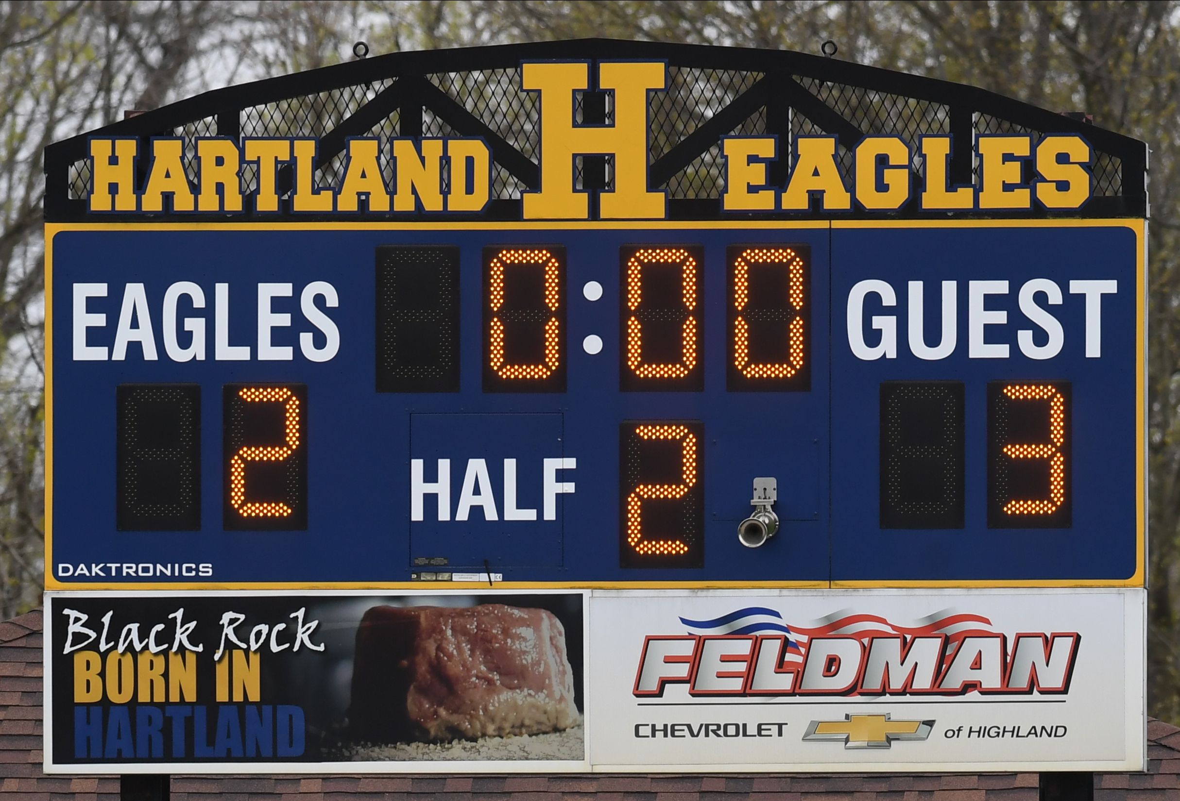 The Bloomfield Hills Marian Mustangs defeated the Hartland Eagles 3-2...