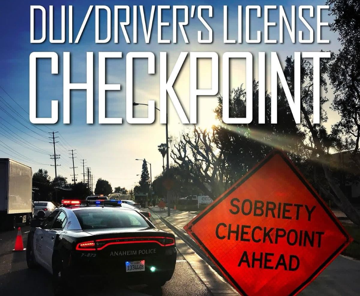The Anaheim Police will conduct a CDL and DUI Checkpoint on Friday night, April 24