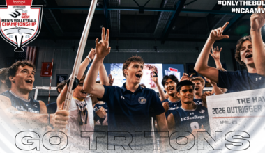 No. 5 Seed UC San Diego Downs UC Santa Barbara in Three in the First Round of the Men's Volleyball Championship