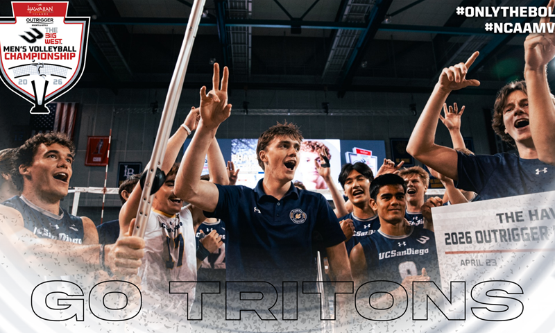No. 5 Seed UC San Diego Downs UC Santa Barbara in Three in the First Round of the Men's Volleyball Championship