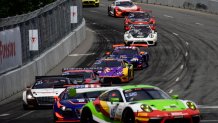 Drivers take turn 4 during the SRO GT America race on the final day of the Big Machine Music City Grand Prix in Nashville, Tenn., on Sunday, August 8, 2021.
Indycar 513