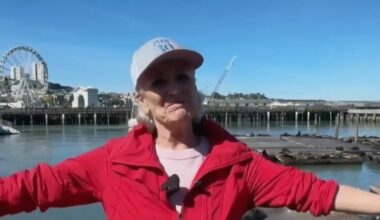 Karen Mason Entertains San Fransisco Sea Lions With Song
