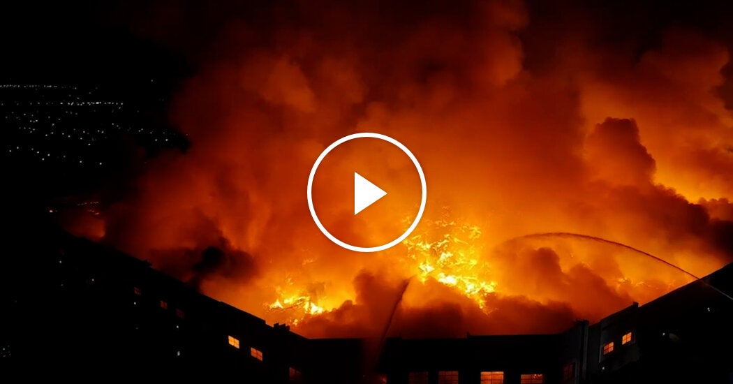 Enormous Warehouse Fire in California