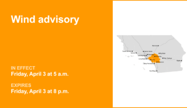 Wind advisory active for the Orange County and Santa Ana Mountains area Friday – Orange County Register