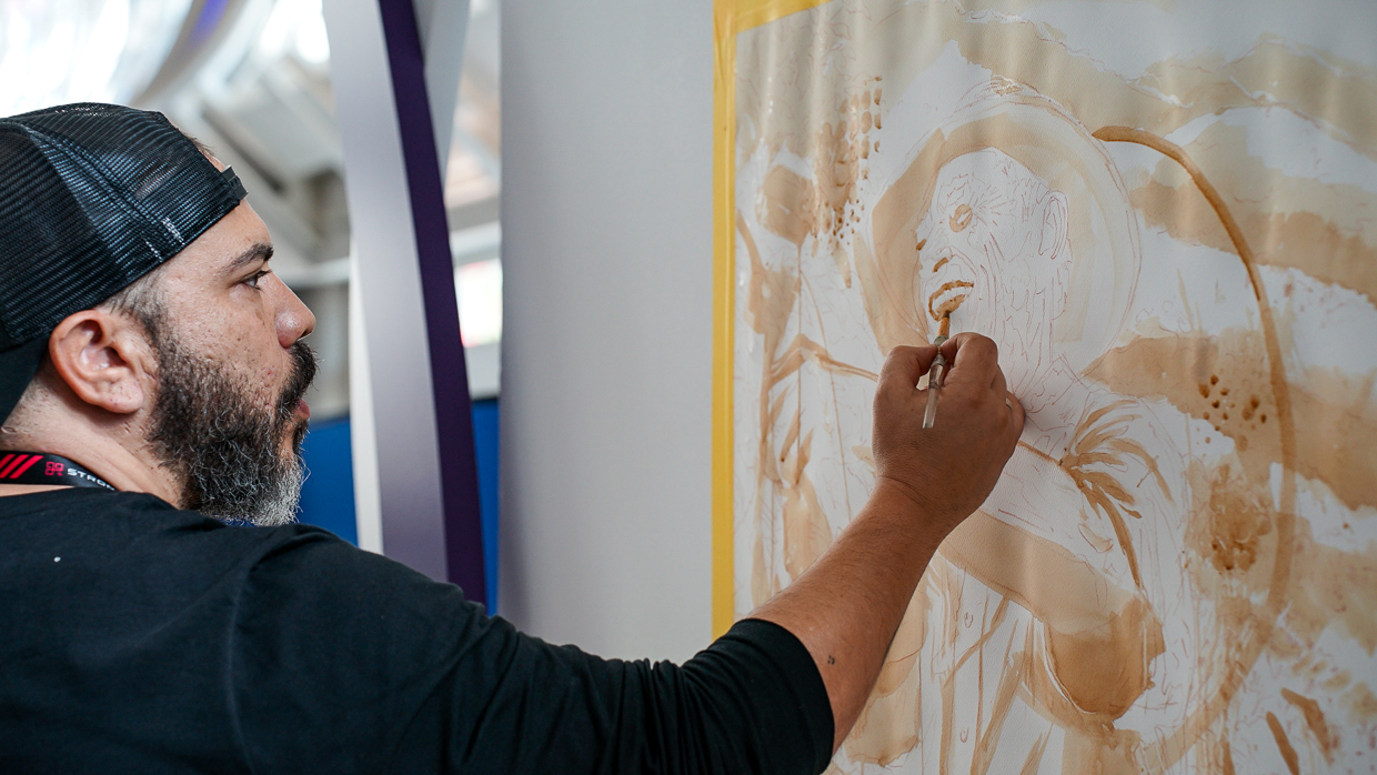 World of Coffee San Diego art