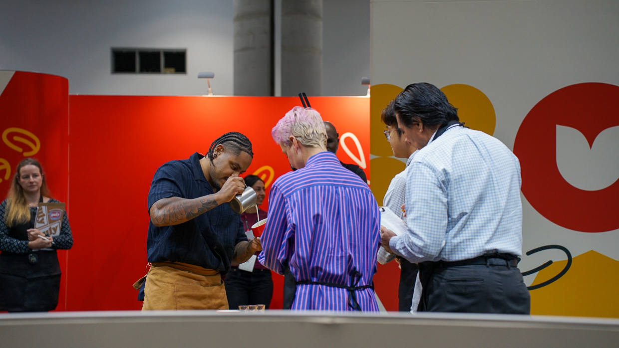 World of Coffee San Diego latte art