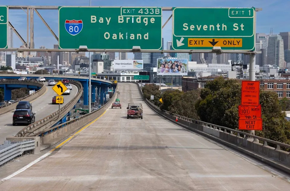 A person was found dead near an I-80 on-ramp in San Francisco shortly after Caltrans reopened eastbound lanes in SoMa, authorities said. (California Department of Transportation)