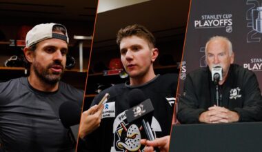 4/24/26 Morning Skate interviews | Anaheim Ducks