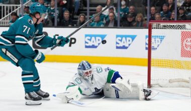 The Canucks deal a blow to the slim playoff hopes for the Sharks with a 4-3 shootout win