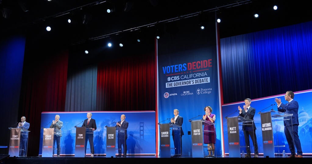 In California's crowded gubernatorial debate, Democrats go on offense while Republicans lay blame on incumbents