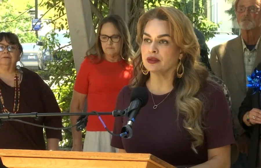 Santa Clara County Supervisor Sylvia Arenas speaks to reporters on April 23, 2026. (KRON4)