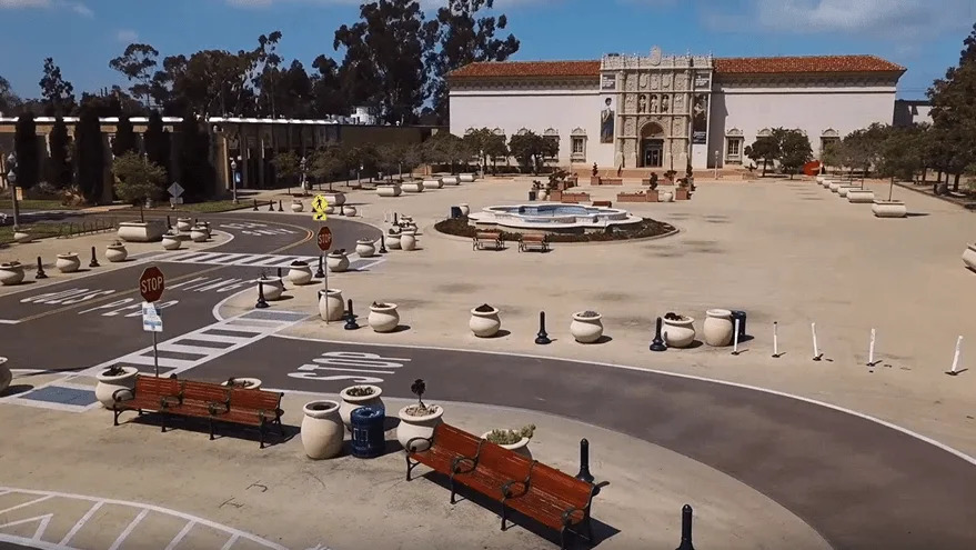 Balboa Park in San Diego as it appeared during the COVID-19 pandemic. (Drone 5)