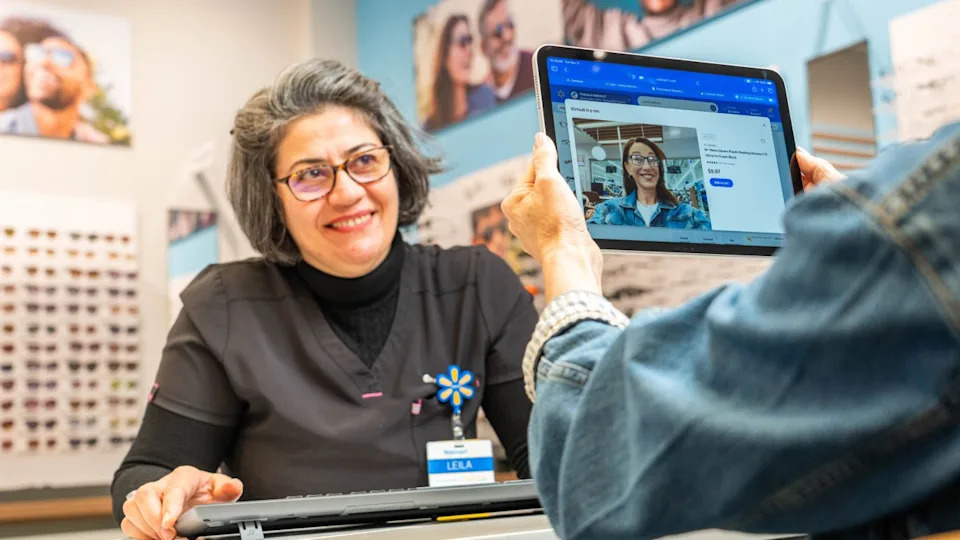 Customer consultation in Walmart Optical Department. (Credit: Walmart)