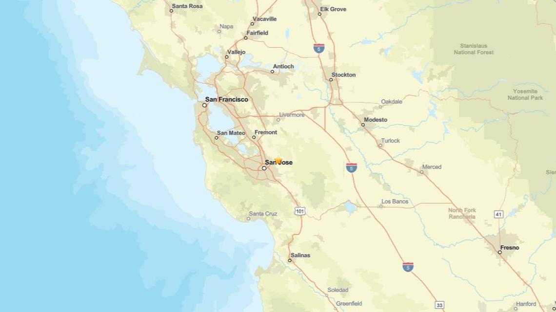 2.3 magnitude earthquake struck close to Alum Rock, CA on April 23