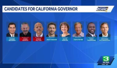 Leading candidates for California governor jostle in critical debate
