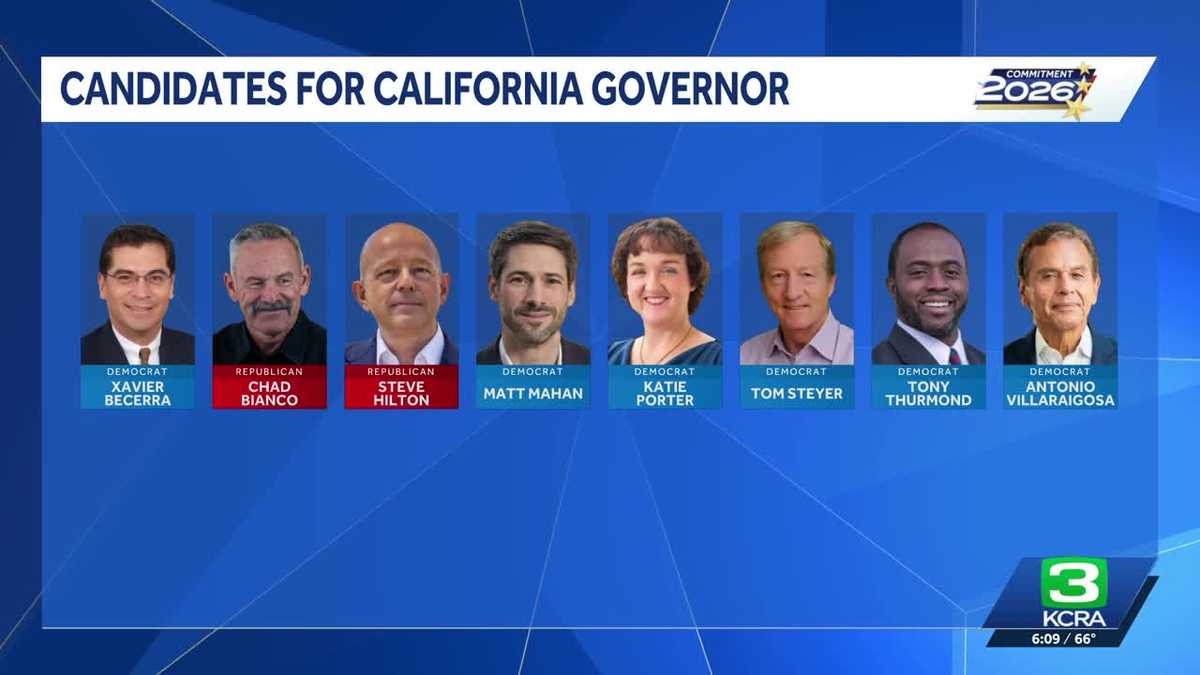 Leading candidates for California governor jostle in critical debate