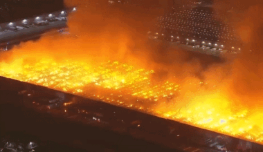 Suspect in custody amid Kimberly-Clark warehouse fire in Ontario, California