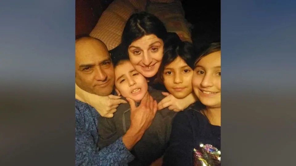Juan Andrade, 55, (on left) is seen with his wife, Michelle Andrade, and their three children. (GoFundMe)