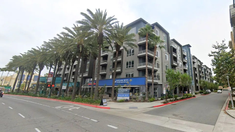Stadium House apartment complex at 2100 E Katella Avenue in Anaheim. (Google Maps)