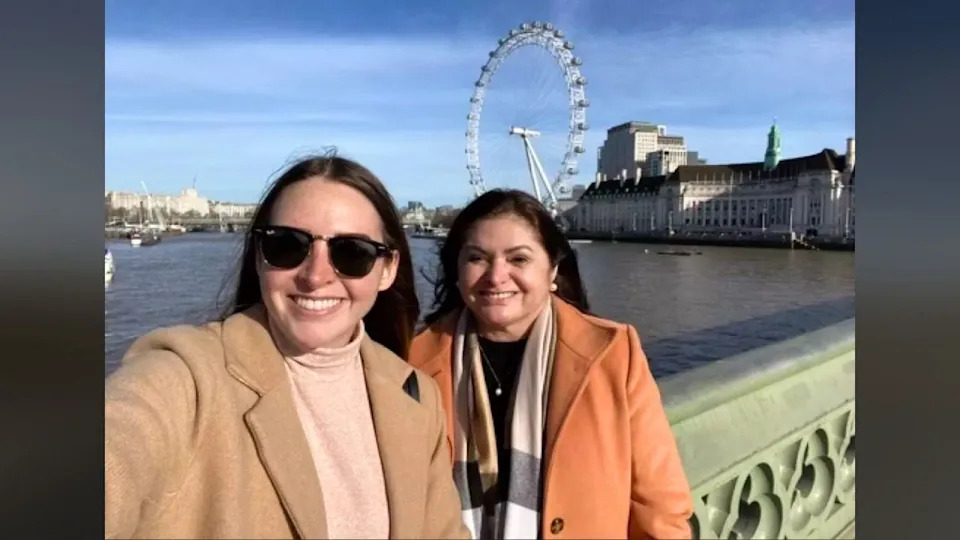 Anna Laura Costa Porsborg (left) and her mother are seen in a family photo. (Erbena Costa / Los Angeles Times)